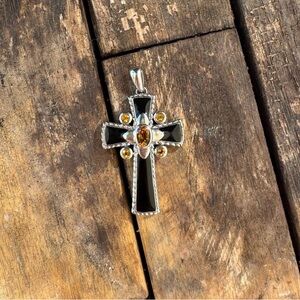 Gothic cross pendent